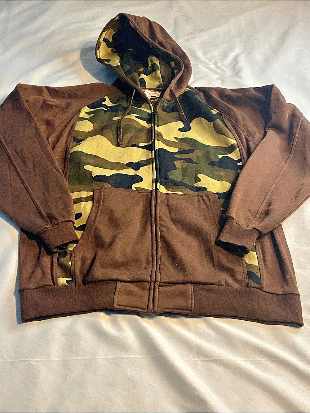 TNS Men's Camo Full-Zip Hoodie Size 2XL